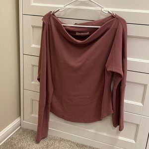 Free people pink off the shoulder sweater